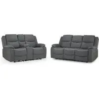 Harris 3+2 Seater Electric Recliner Sofa Set - Graphite, Fabric