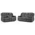 Harris 3+2-Seater Electric Recliner Sofa Set - Grey, Faux Leather