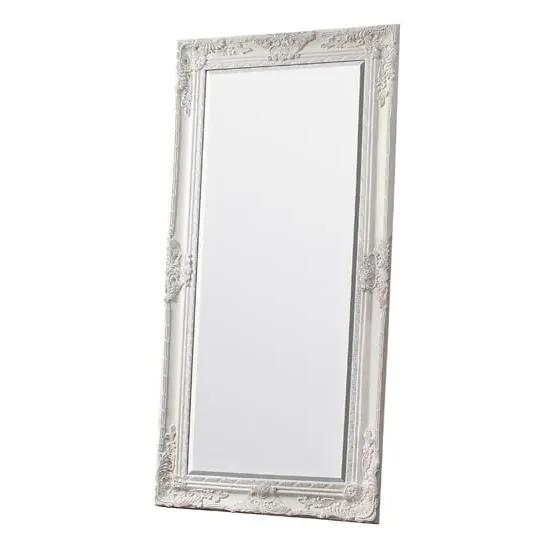 Harris Bevelled Leaner Floor Mirror - Cream
