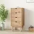 Harrow 4 Drawer Tall Chest of Drawers - Brown, Pine