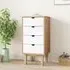 Harrow 4 Drawer Tall Chest of Drawers - White, Pine