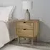 Harrow Wooden Bedside Cabinet with 2 Drawers - Brown