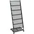 Hart 6-Shelf Magazine Rack with Wheels - Black, Metal