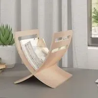 Hart Floor Standing Magazine Rack - Beige, Poplar Plywood