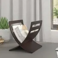 Hart Floor Standing Magazine Rack - Brown, Poplar Plywood