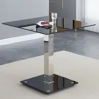 Hartley Bistro Dining Table - Black Glass