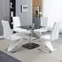 Hartley Bistro Dining Table with 4 Demi Z Chairs - Black Glass