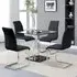 Hartley Bistro Dining Table with 4 Paris Chairs - Black Glass