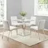 Hartley Square Bistro Table with 4 Chairs - White, Glass