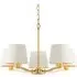 Harvey 5-Light Pendant Light - White, Faux Silk