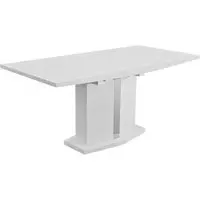 Haslet Extendable Dining Table - White, High Gloss