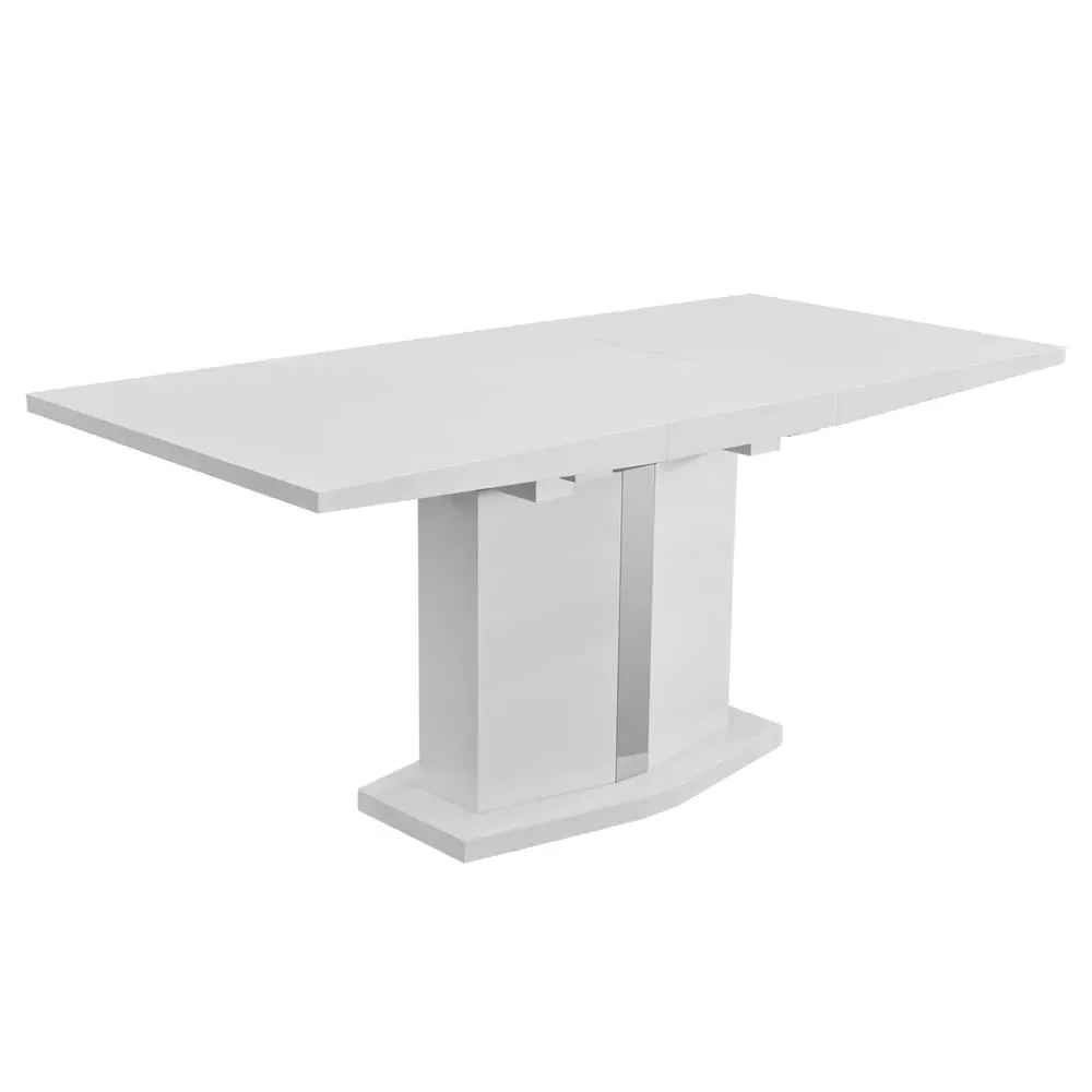 Haslet Extendable Dining Table - White, High Gloss image