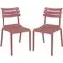 Haslet Outdoor Side Chairs Pair - Marsala, Polypropylene