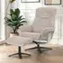 Haslet Recliner Chair with Stool - Husk, Fabric
