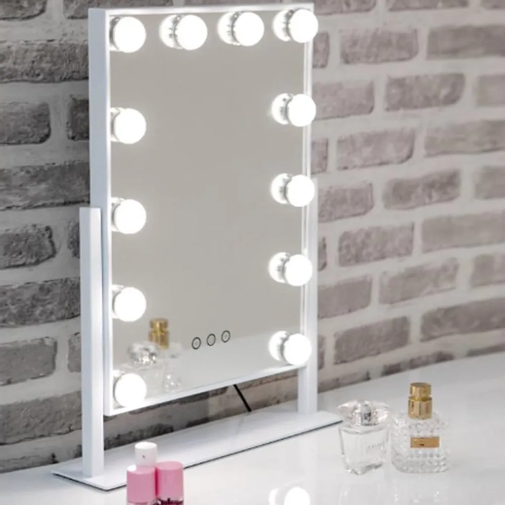 Haslet Small Swivel Dressing Mirror - White image