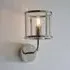 Hasselt Clear Glass Shade Wall Light - Bright Nickel