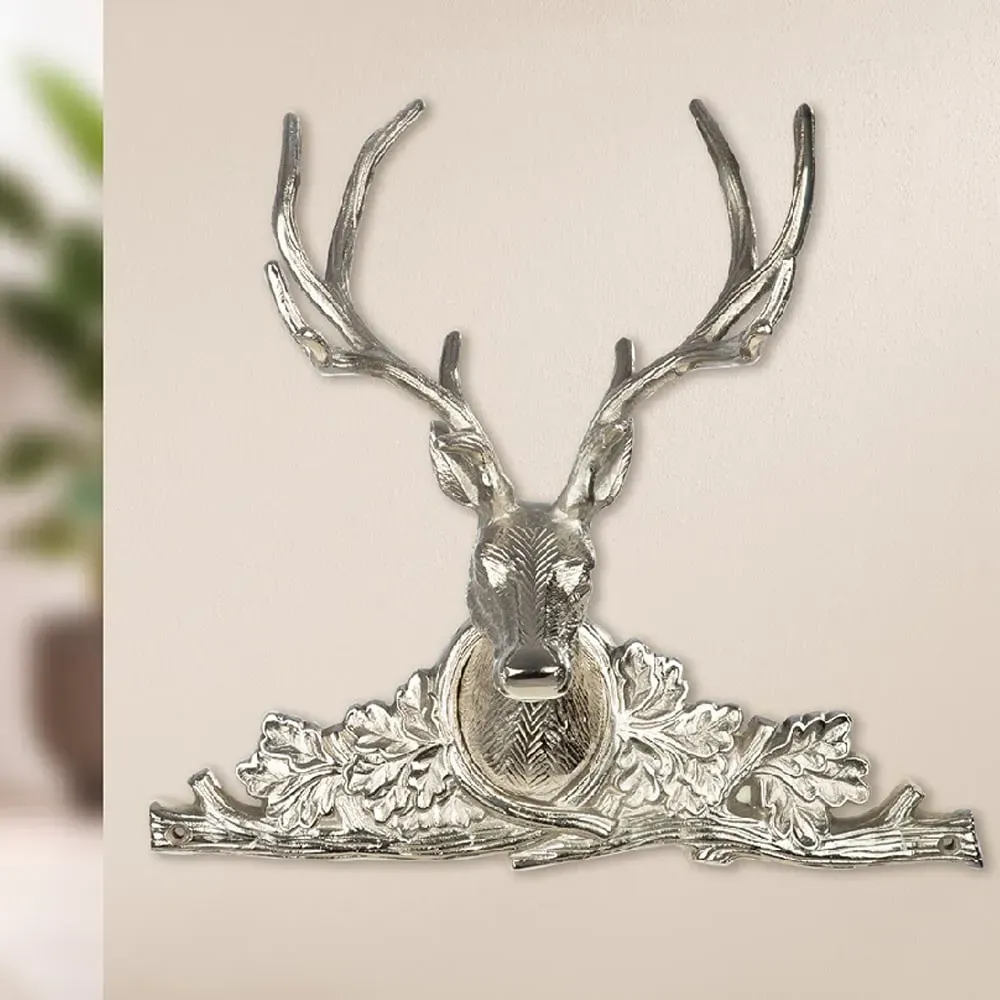 Hastings Small Deer Wall Art - Silver, Aluminium product