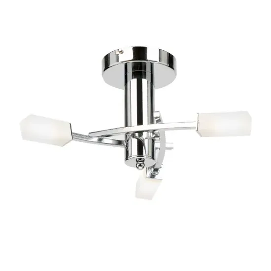 Havana 3 Ceiling Lamp - Chrome, Glass product