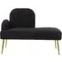 Havana Fabric Lounge Chaise Chair - Black