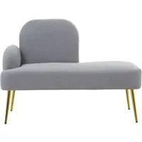 Havana Fabric Lounge Chaise Chair - Grey