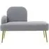 Havana Fabric Lounge Chaise Chair - Grey