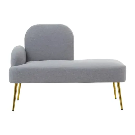 Havana Fabric Lounge Chaise Chair - Grey