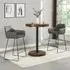 Havana Round Bar Table with 2 Brooks Stools - Grey, Oak