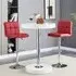 Havana Round Bar Table with 2 Coco Stools - White, Bordeaux