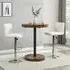 Havana Round Bar Table with 2 Coco Stools - White, Oak