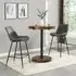 Havana Round Bar Table with 2 Oston Stools - Grey, Oak