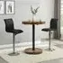 Havana Round Bar Table with 2 Ripple Stools - Black, Oak