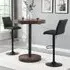 Havana Round Bar Table with 2 Ripple Stools - Black, Oak
