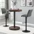 Havana Round Bar Table with 2 Ripple Stools - Grey, Oak