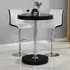 Havana Round Bar Table with 2 Ritz Stools - Black, Glass