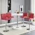 Havana Round Bar Table with 4 Coco Stools - White, Glass