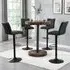 Havana Round Bar Table with 4 Ripple Stools - Black, Oak