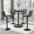 Havana Round Bar Table with 4 Ripple Stools - Grey, Oak