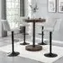 Havana Round Bar Table with 4 Ripple White Stools - Oak