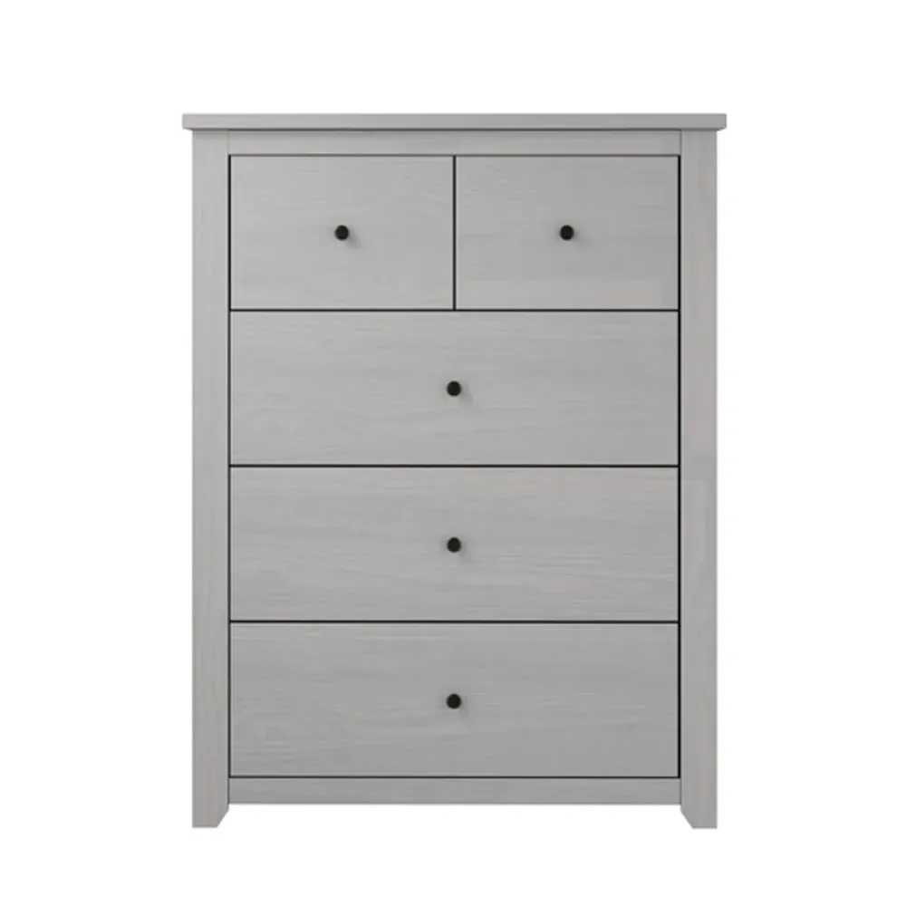 Havanan 5 Drawer Chest - Grey, Pine image