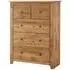 Havanan Wide 5 Drawer Chest - Pine