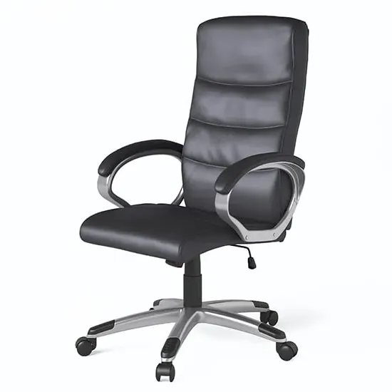 Havard Office Chair with Gas Lift - Black, Faux Leather