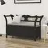 Haven Hallway Seating Bench with Storage - Black, Fir Wood