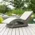 Haverhill Fixed Garden Sun Lounger - Grey Dusk, Rattan