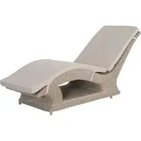 Haverhill Fixed Garden Sun Lounger - Natural Pistachio, Rattan