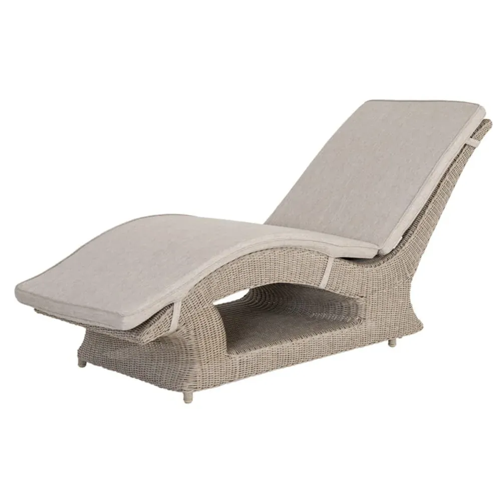 Haverhill Fixed Garden Sun Lounger - Natural Pistachio, Rattan