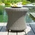Haverhill Glass Top Garden Side Table - Grey Dusk, Rattan