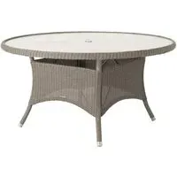 Haverhill Large Round Dining Table - Grey Dusk, Glass