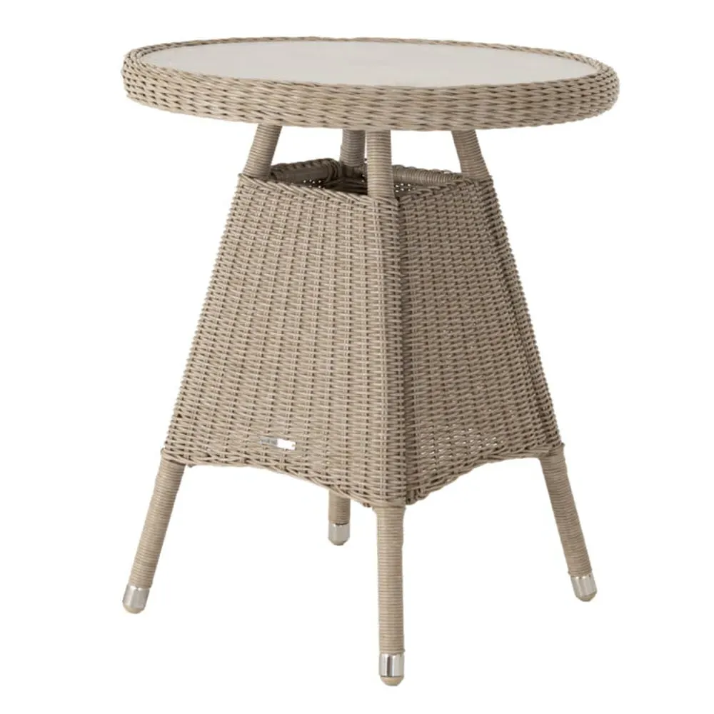 Haverhill Round Bistro Table - Natural Pistachio, Glass