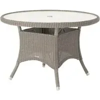 Haverhill Small Round Dining Table - Grey Dusk, Glass