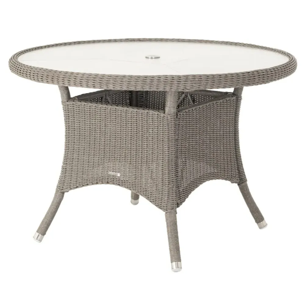 Haverhill Small Round Dining Table - Grey Dusk, Glass